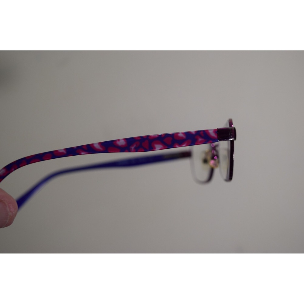 Marchon NYC Marissa Junior 664 Rectangle Purple Red Hearts Eyeglasses 47 16 130